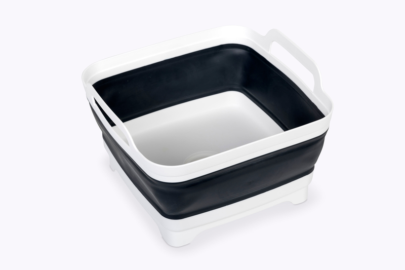 Evier en silicone anthracite et blanc profondeur 20cm